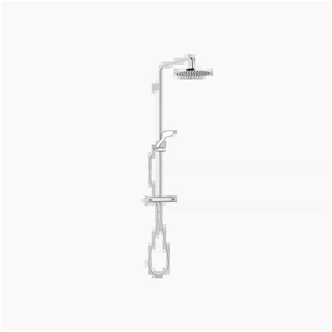 Series Specific Chrome Showerpipe With Shower Thermostat Without Hand