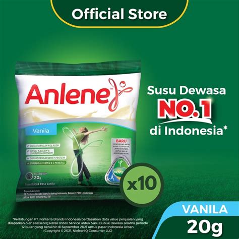 Jual Anlene Susu Bubuk Dewasa Vanila 10 X 20g Sachet Nutrisi Tinggi