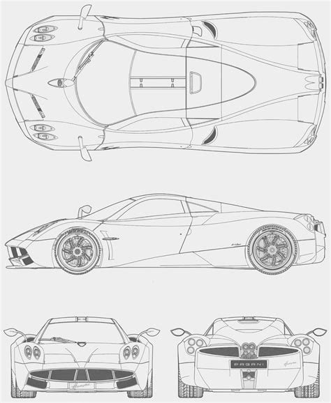 Pagani Huayra Blueprint Download Free Blueprint For 3d Modeling