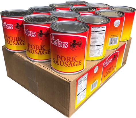 Yoders Fully Cooked Canned Bacon Full Case 12 Cans9ounce