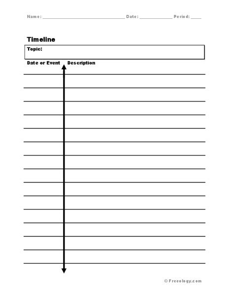 Printable Timeline Graphic Organizer