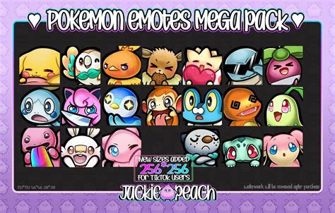 Big Pack Pokemon Emotes For Twitch Discord Youtube Etsy