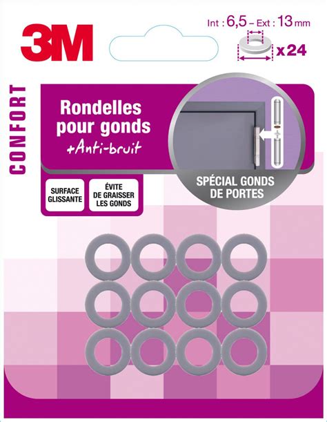 24 rondelles plastiques haute densité ptfe 3M en nylon Ø 6 5 mm