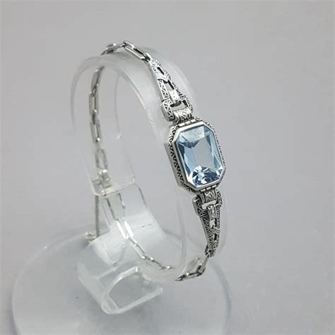 Art Deco Blauwe Spinel Getest 935 Zilver Armband Catawiki