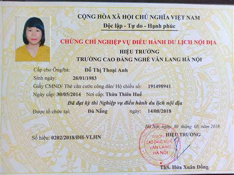 Chứng Chỉ Điều Hành Du Lịch Nội địa Đào Tạo Chứng Chỉ Ngắn Hạn Ovtac