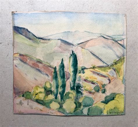 Proantic Paysage Proven Al Aquarelle Sign E Slebovich