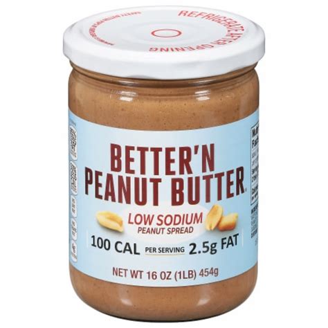 Better N Peanut Butter Low Sodium Peanut Spread 16 Oz Smiths Food