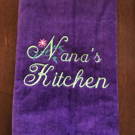 Kitchen Towels In Most Colors Terry Velour Embroidery Kitchen