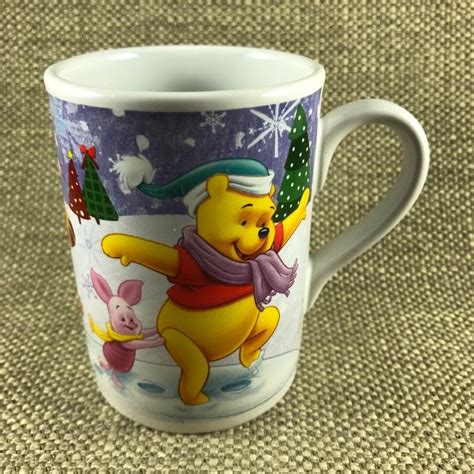 Winnie The Pooh Piglet Tigger And Eeyore Walking Through Snow Mug H