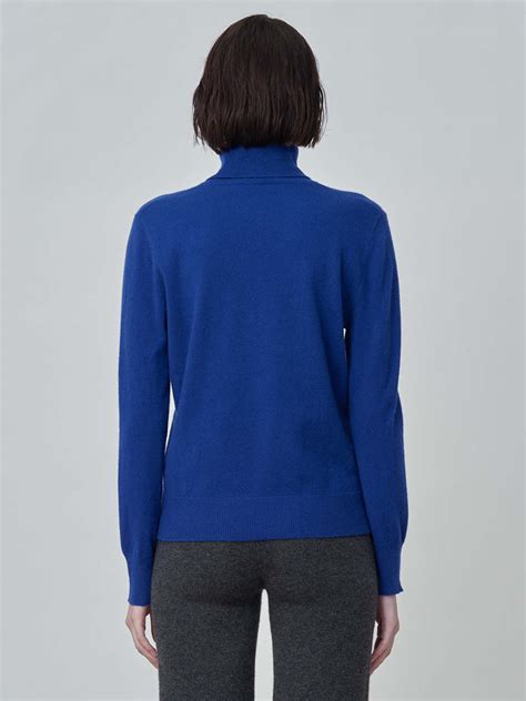 Purecashmere Nyc Turtleneck Sweater Royal Blue Garmentory