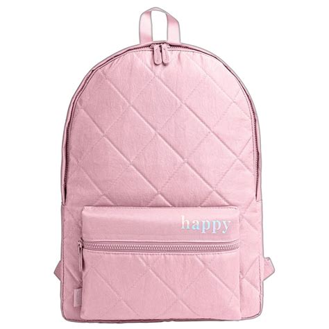 Mochila Escolar Grande Sem Roda Happy Rosa Tilibra Escolar