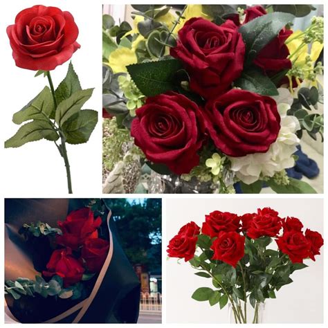 Lg Louis Garden Red Rose Artificial Flowers Beauty And The Beast Rose