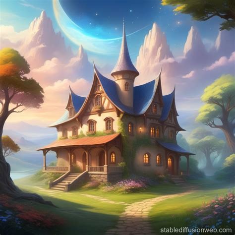 Old House Landscape Stable Diffusion Online