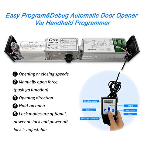 Olideauto Hands Free Electric Swing Door Opener For Handicapped With Wireless Fob Keys Silver