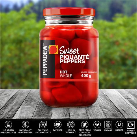 Sweet Piquant Peppers Hot Peppadew