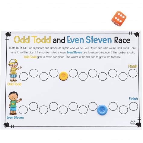 Odd Todd & Even Steven Race | Odd and even games, Even stevens ...