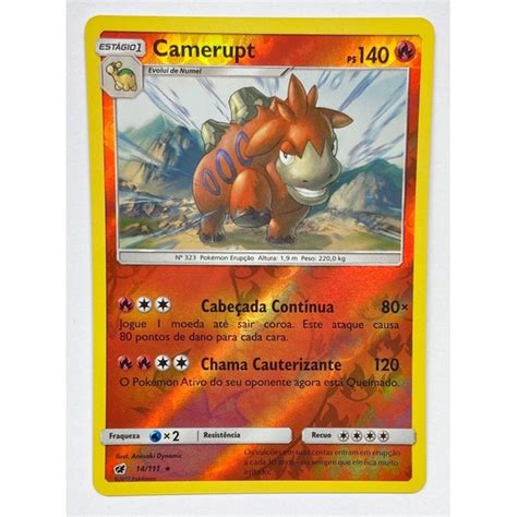 Carta 14 111 Pokémon TCG Original Copag Card Reverse Foil Camerupt