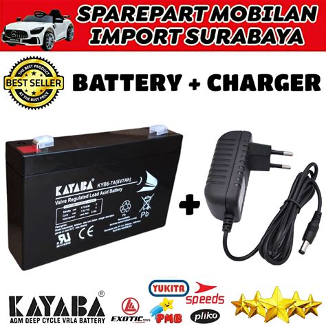 Jual Battery Kayaba V Ah Adaptor Volt Baterai Mobil Aki Mainan Anak