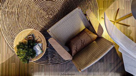 Boho style bedroom on Behance