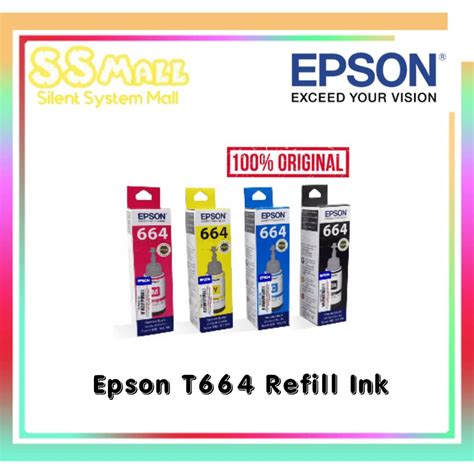 Epson Refill Ink Original Black Cyan Yellow Magenta T T T