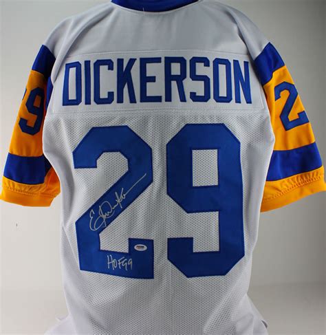 Lot Detail Eric Dickerson Signed Rams Jersey W HOF 99 Inscription