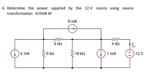 Solved Determine The Power Supplied By The 12 V Source Using Chegg