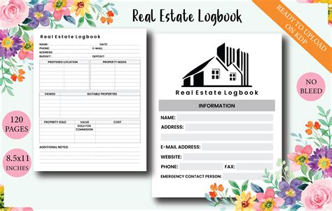 Real Estate Logbook Kdp Interior Graphic By Kdp Supervise Creative