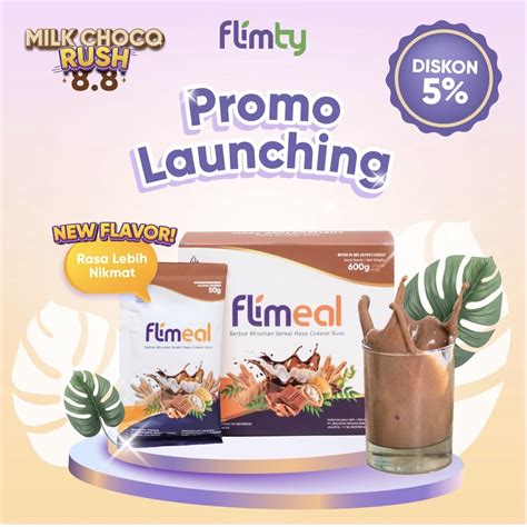 Jual New Flimeal Rasa Cokelat Susu Original By Flimty Box Sachet