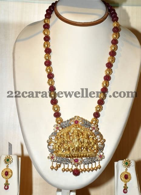 Gold Balls And Beads Long Set Jewellery Designs