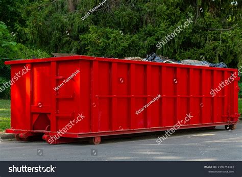 Large Iron Dumpster Garbage Outdoor Steel Stock Photo 2190751373