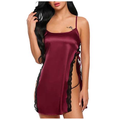 RPVATI Women Lingeries Spaghetti Strap Babydoll Lingerie Sexy Side