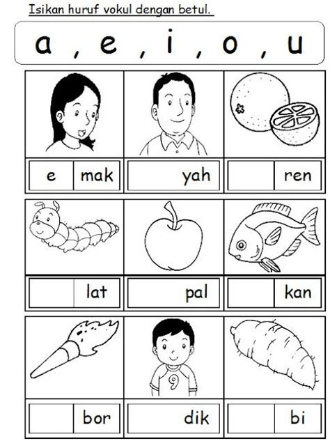 Lembaran Kerja Bahasa Melayu Suku Kata Images And Photos Finder