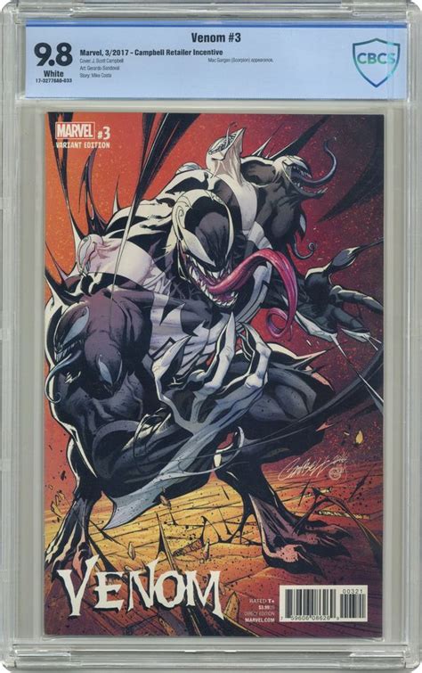 Venom 2017 Marvel Comic Books Graded By CBCS With Issue Numbers 1 6