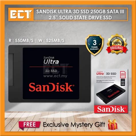 ได้รับเรียบร้อยแล้ว Sandisk Ultra 3d Ssd 250gb500gb1tb Sata Iii 25 โซลิดสเตทไดรฟ์ Ssd