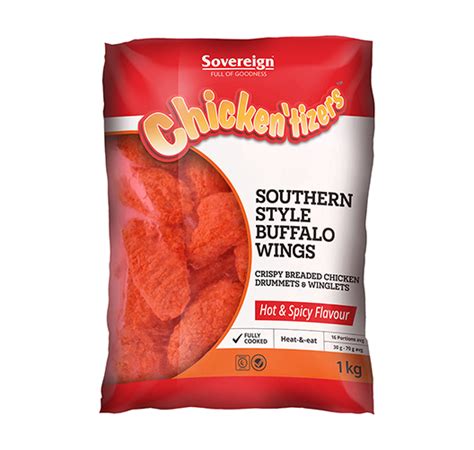 Southern Style Crumbed Chicken Spicy Buffalo Wings Econo Foods