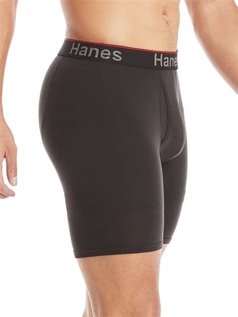 Hanes Mens Comfort Flex Fit Total Support Pouch Long Leg Boxer Briefs