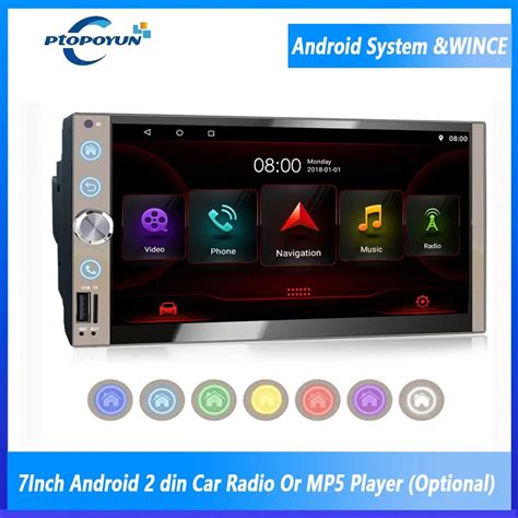 Ptopoyun Autoradio Android 2 Din Limitation Automobile Lecteur MP5 R