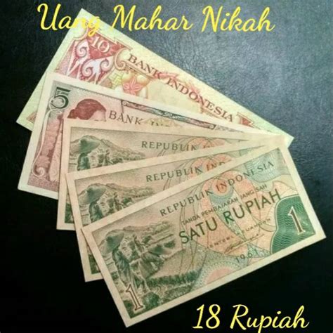 Jual Paket Mahar 18 Rupiah Kertas Uang Kuno Indonesia Shopee Indonesia