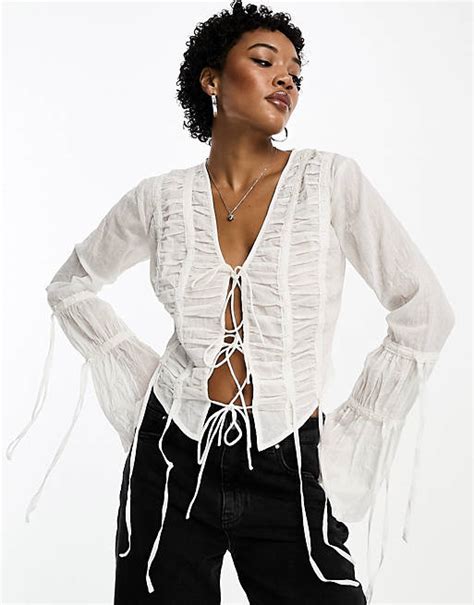 Reclaimed Vintage Corset Shirt With Lace Details Asos