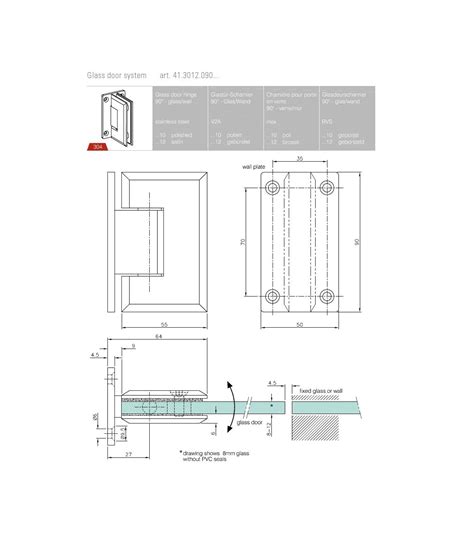 Charni Re Pour Porte De Douche En Verre Charni Re Inox Pour P