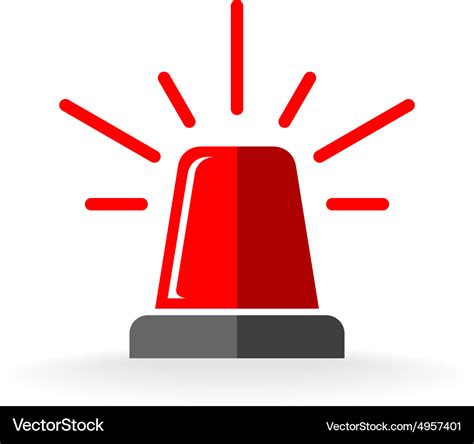 Red Flasher Symbol Royalty Free Vector Image VectorStock