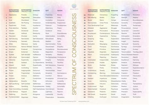 Spectrum Of Consciousness Gene Keys Contemplation