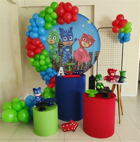 Aniversário Dos Pj Masks - Decoração PJ Mask | Decoração pj masks, Decoração de aniversario ...