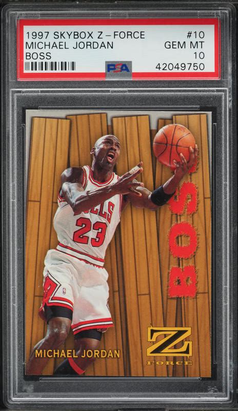 1997 Skybox Z Force Boss Michael Jordan 10 PSA 10 GEM MINT Weekly