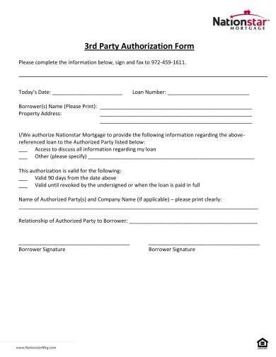 Third Party Authorization Letter 8 Examples Format Pdf