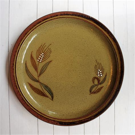 Reserved Vintage Otagiri Wheat Stalk Stoneware Charger Chop Plate