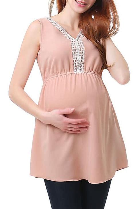 Kimi And Kai Darla Lace Inset Maternity Top Stylish Maternity Outfits