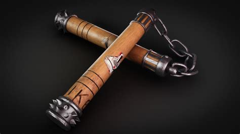 Artstation Tmnt Michelangelo`s Nunchaku Game Ready Asset