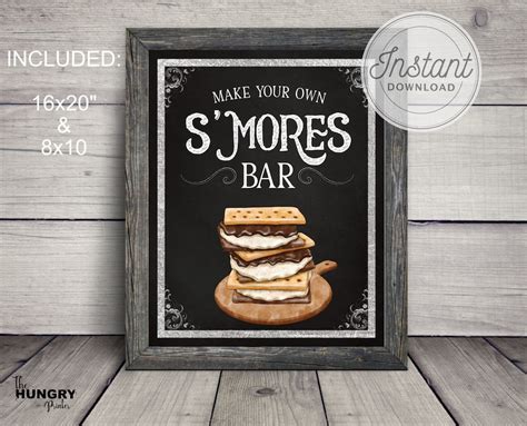 Smores Bar Kit Smores Bar Sign Smores Bar Etsy