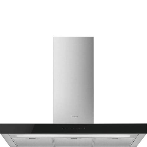 Smeg Wall Hood Cm Stainless Steel Black Glass